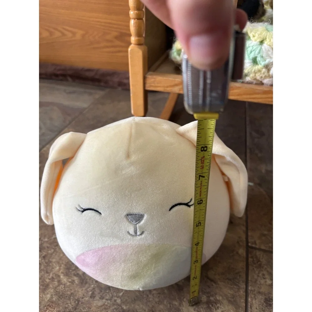 Squishmallows Kellytoy 8 Inch Cream Bunny Rabbit Rainbow Belly Plush Toy